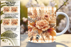 CHIC 11oz PNG Mug Wrap Template , Autumn Flower Product Image 1