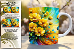 FRESH 15oz Mug Wrap PNG Design , Flowers Product Image 1