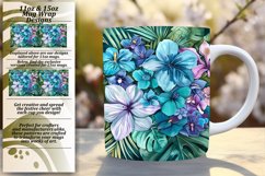 Mug Wrap Design 11oz/15oz Colorful Floral Patterns Product Image 1