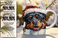 Peeking Dog Mug Wrap Winter Holiday Sublimation Design 11oz Product Image 1