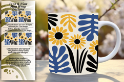 Customized 15oz Mug Wrap Png Design , Flowers Product Image 1
