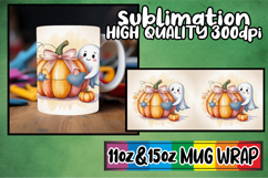 Cheerful sunsets 11oz 15oz sublimation wrap, Pumpkin Waterco Product Image 1