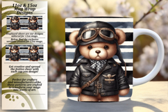Serene 11oz Mug Wrap Png Design , Teddy Bear Product Image 1
