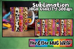Unique 3D Leopard Floral Mug Wrap Art Product Image 1