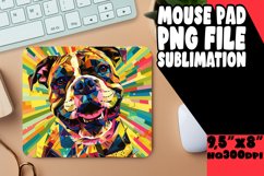 Playful Dog Design Mouse Pad Sublimation PNG Product Image 1