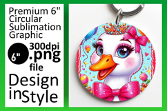 Trendy Round Design Sublimation PNG , Goose Product Image 1