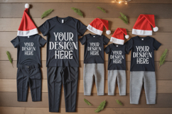 Christmas Family Matching Group T-Shirt Mockups | Holiday Fl Product Image 1