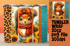 20oz Sublimation Tumbler Wrap , Cute Animals Product Image 1