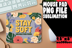 ENCHANTED mouse MAT Gift Inspiration, Flower Quote Product Image 1