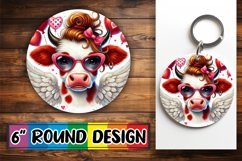 Whimsical Car Coaster Circle PNG, Valentines Product Image 1