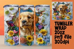 Springtime Animals Wrap: 3D Wall Hole for Tumbler Product Image 1
