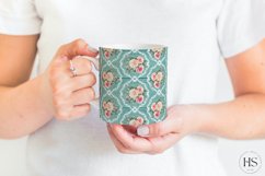 Shabby Chic Floral Wood Mug Sublimation PNG Bundle, Mug Wrap Product Image 3