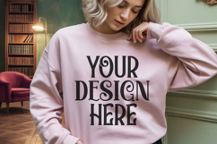 Pink Gildan 18000 Sweatshirt Model Mockups, Product Image 1