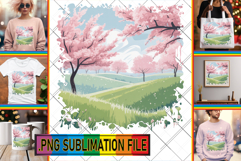 Dazzling TOTE BAG Gift Ideas PNG, Spring Product Image 1