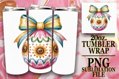 Timeless charm 20oz tumbler wrap, Easter Egg Product Image 1