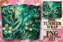 Sublimation Petal Power Tumbler Wrap Design Vibrant 20oz Product Image 1