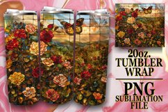 Alluring Stained Glass Tumbler Sublimation Product Image 1