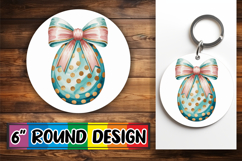 Unique Round Keychain Designs, Easter Egg Product Image 1