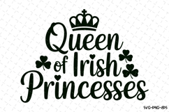 Queen of Irish Princesses Svg | St Patrick&#039;s day Design Product Image 1