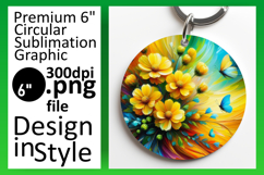 Stylish Circle Design for Car Coasters , Flowers Product Image 1