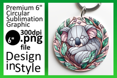 Lovely Keychain Round Design PNG , Animals Product Image 1