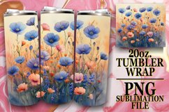 Colorful Spring Floral Tumbler Sublimation Product Image 1