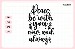 Christian Memorial Quote SVG | Peace Be With You Product Image 3