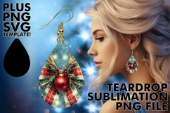 Radiant TEARDROP Earrings Magic, Christmas Bow Product Image 1