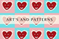Funky Valentine seamless patterns bundle Product Image 24