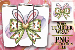 Bright Sublimation 20oz tumbler wrap, Easter Bow Product Image 1