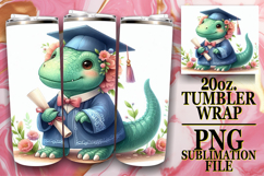 Cheerful days 20oz tumbler wrap, Dino Product Image 1