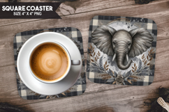 Cute Animals Square Coaster PNG Bundle, Digital Coaster Set Product Image 18