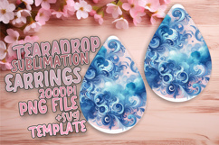 Artistic Teardrop Design for Crafting , Watercolor Patter Product Image 1