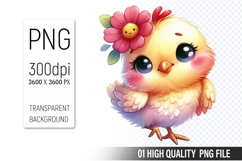 Cute Chicken, Animal Sublimation Clipart PNG Product Image 1