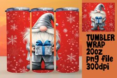 Cute Christmas Gnome Wrap 20oz Sublimation Design Product Image 1