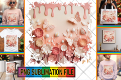 Unique PNG Designs for Gifts, 3D Flowers Product Image 1