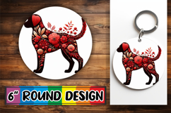 Timeless Circle Car Coasters PNG, Flower Animals Product Image 1