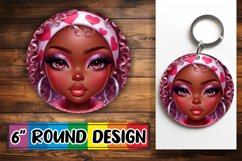 Timeless Sublimation Circle PNG, Love Girl Product Image 1