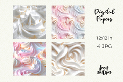 Cream and Cherry Digital Paper Kit Rococo Patterns Product Image 2
