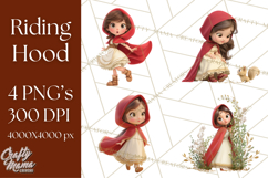 Crimson Cloak Fairy Tale Storybook PNG Clipart Product Image 1