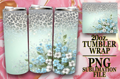 Cheerful Sublimation 20oz tumbler wrap, Leopard Prints Product Image 1