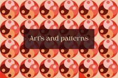 60s Retro yin yang pattern |yin yang pattern Product Image 1