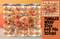 20oz Tumbler Wrap for Personalization , Autumn Flower Product Image 1
