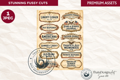 Vintage Patriotic fussy cut ephemera word strip sentiment Product Image 1