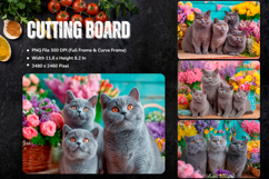 Cat Cutting Board Cat Flower Pet Animal Chopping Board_120 Product Image 1