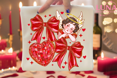 Valentine PNG, Red Heart Coquette Design, Valentines day png Product Image 1