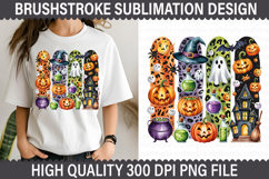 Halloween Brushstroke Sublimation Design - Brushstroke PNG Product Image 1