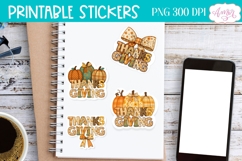 Thanksgiving stickers for Print and Cut, Fall stickers png Product Image 2