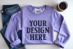 Daisy Gildan 18000 Folded Flat Lay Mockups Product Image 1