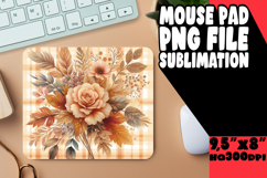 Unique Mouse Mat Sublimation, Autumn Flower Product Image 1